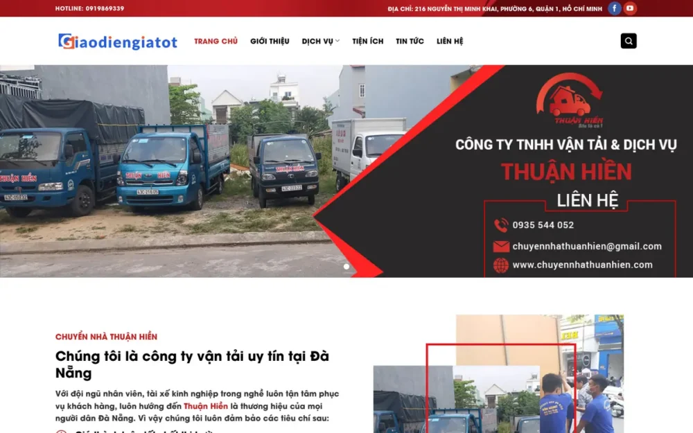 Mẫu Website Dịch Vụ Chuyển Nhà Trọn Gói – CHUYENNHA