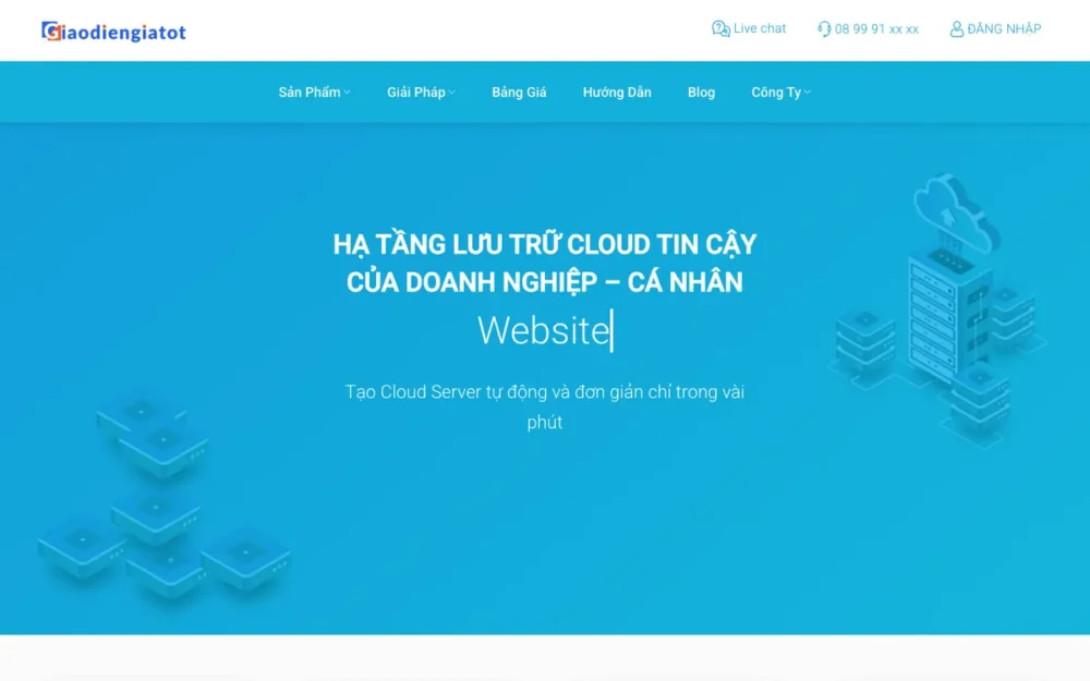 Mẫu Website Dịch Vụ Cloud Server, Máy Chủ – CLOUDBASE