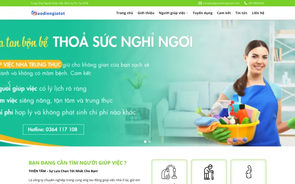 Mẫu Website Dịch Vụ Giúp Việc Nhà, Chăm Người Già – GIUPVIEC