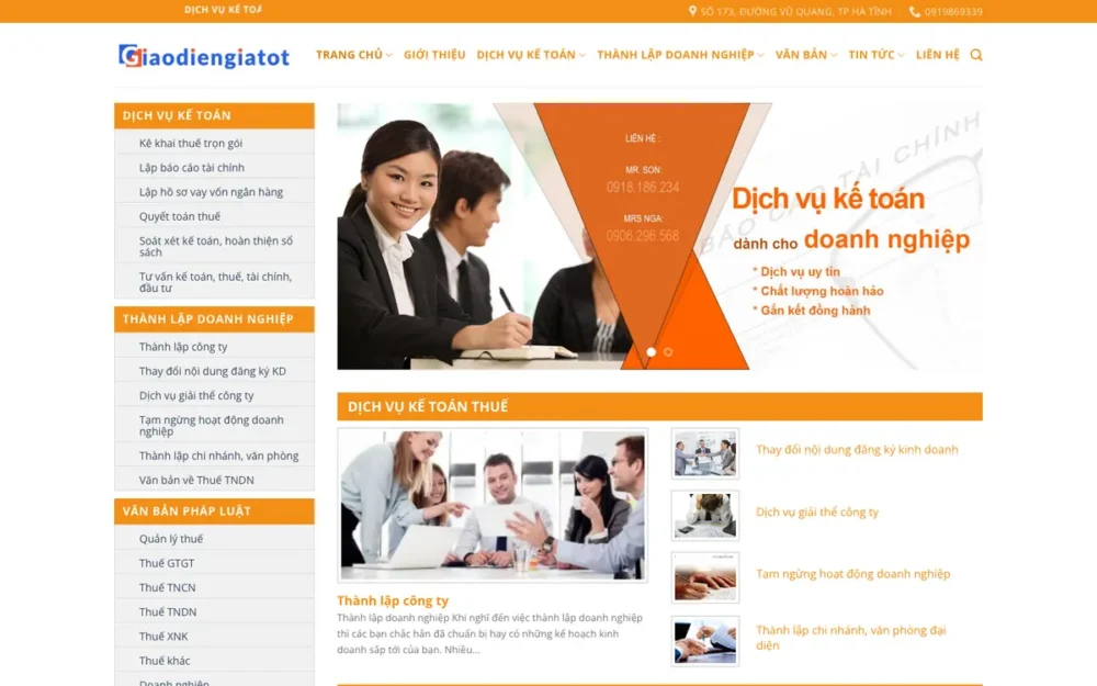 Mẫu Website Dịch Vụ Kế Toán Thuế, Thành Lập Công Ty – KETOAN