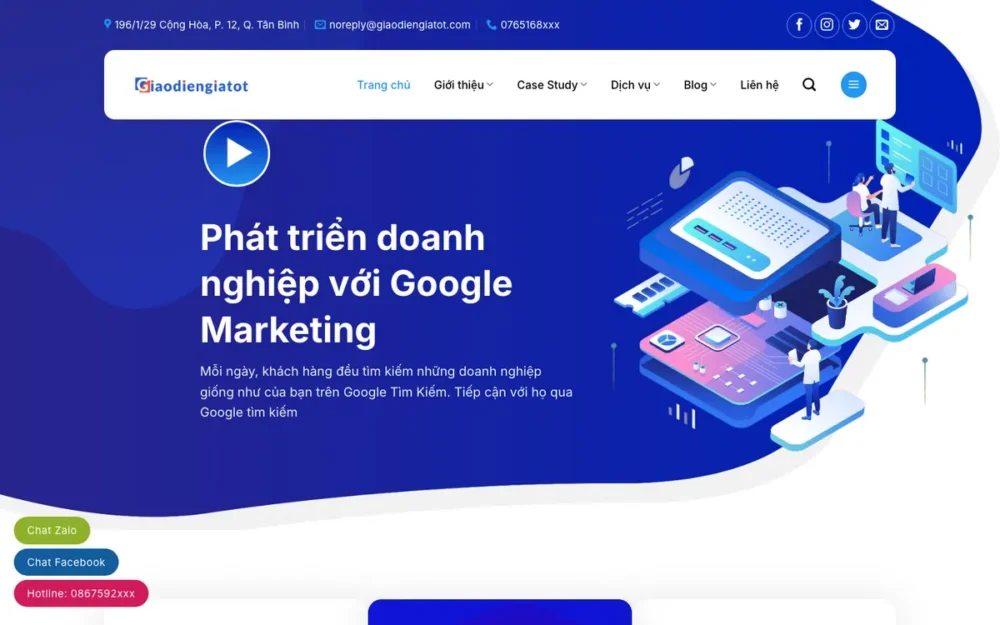 Mẫu Website Dịch Vụ SEO & Quảng Cáo Tìm Kiếm – AGENCY2
