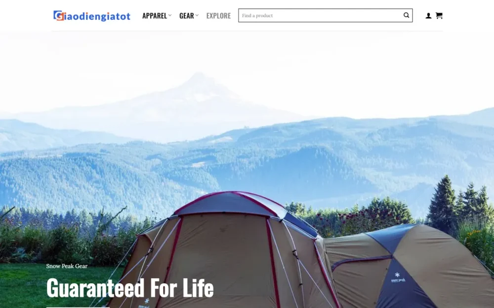 Mẫu Website Đồ Cắm Trại, Dã Ngoại Tối Giản – CAMPING