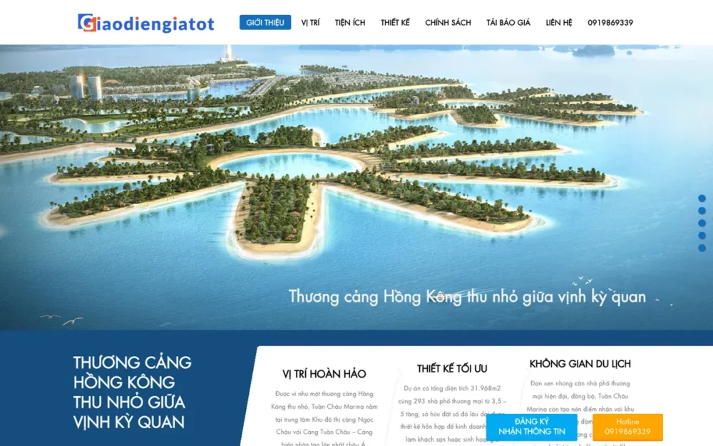 Mẫu Website Dự Án Shophouse Phố Biển Du Lịch – BDS4
