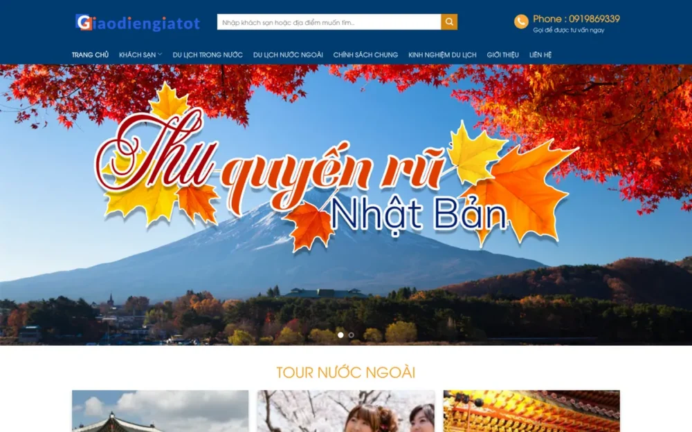 Mẫu Website Công Ty Du Lịch Ưu Tiên Tour Nước Ngoài – DULICH3