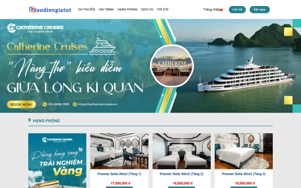 Mẫu Website Du Thuyền Nghỉ Dưỡng Song Ngữ – DUTHUYEN