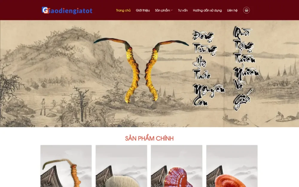Mẫu Website Dược Liệu Quý: Nấm Linh Chi, Sâm, Yến – THUCPHAM7