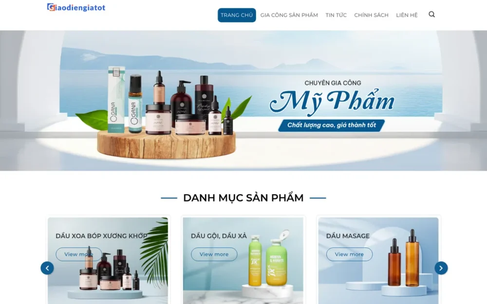 Mẫu Website Công Ty Gia Công Mỹ Phẩm – DUOCMYPHAMTHANGLONG