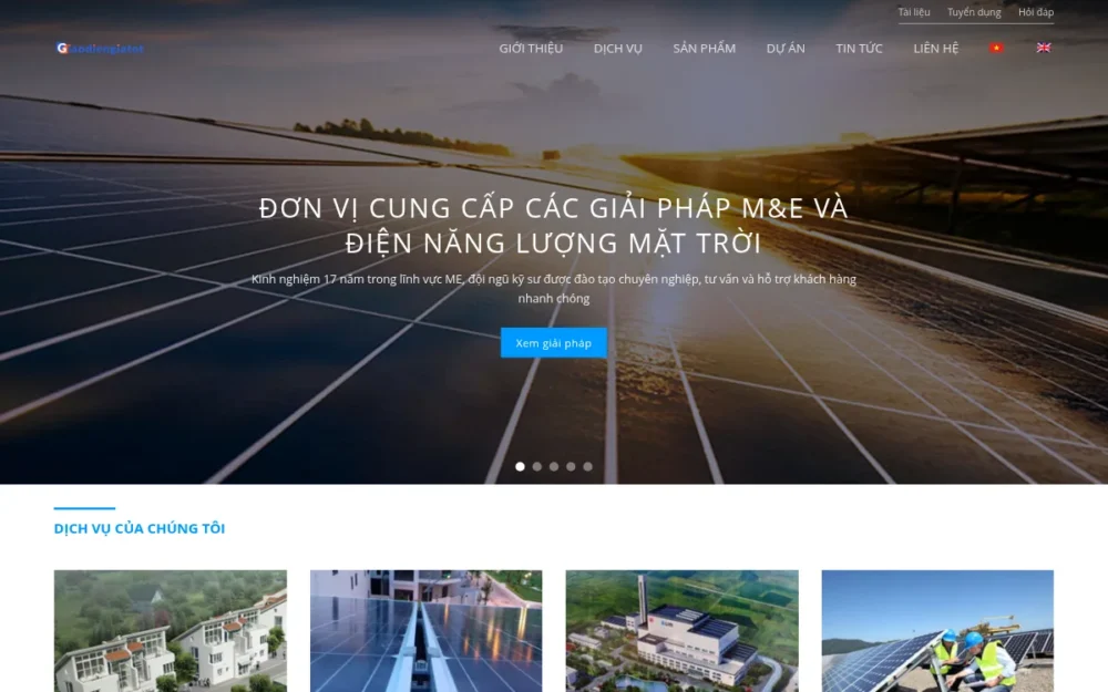 Mẫu Website Giải Pháp M&E, Tiết Kiệm Năng Lượng – TIETKIEMDIEN