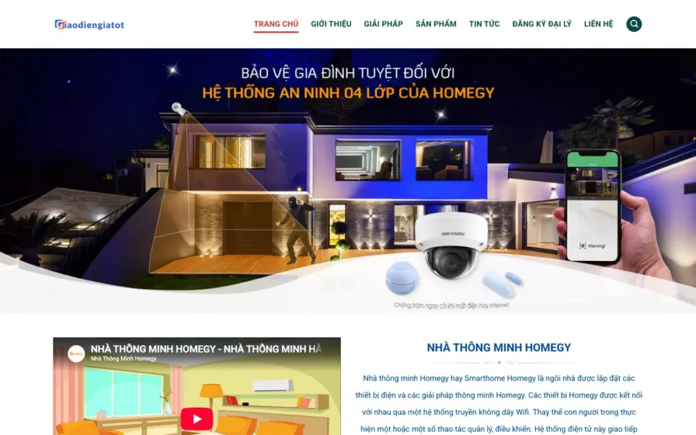 Mẫu Website Giải Pháp Nhà Thông Minh Smarthome – SMARTHOME2