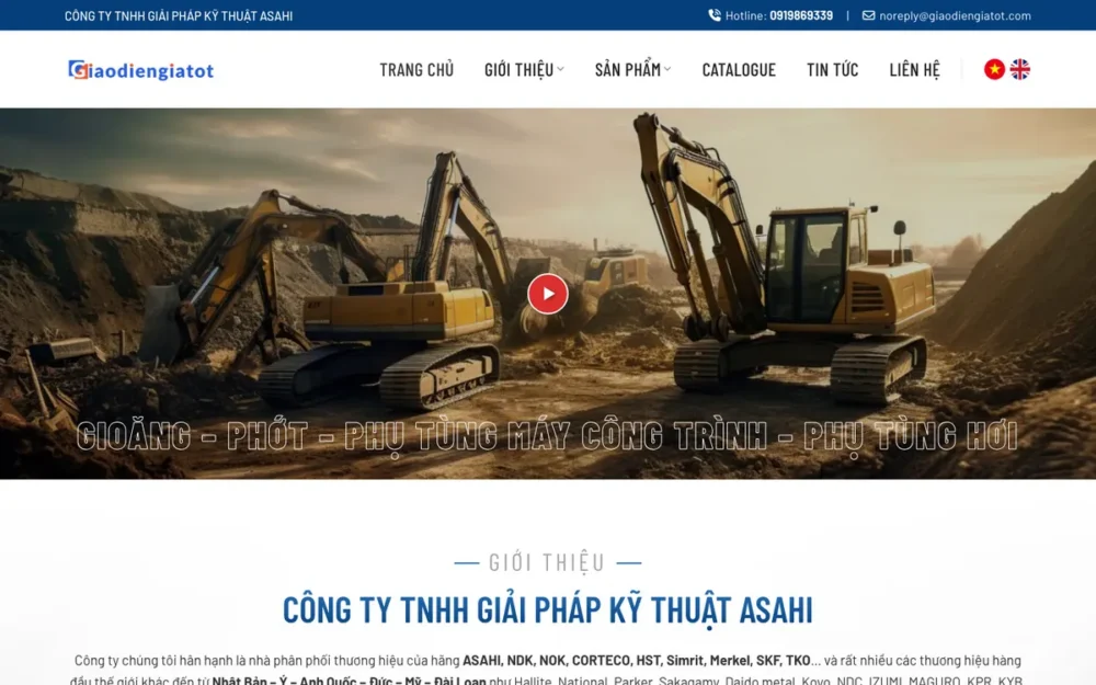 Mẫu Website Gioăng Phớt, Phụ Tùng Máy Công Trình – PHUTUNGCOKHI