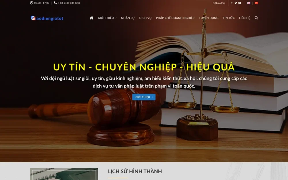 Mẫu Website Hãng Luật Song Ngữ, Pháp Chế Doanh Nghiệp – LUATSU4