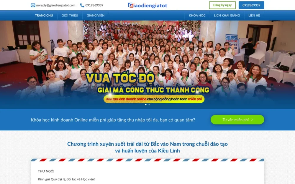 Mẫu Website Học Viện Đào Tạo Kinh Doanh Online – EDU3