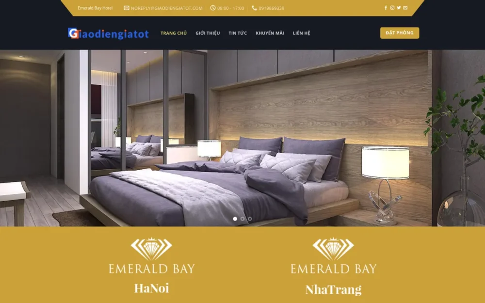 Mẫu Website Khách Sạn Biển Nhiều Chi Nhánh – KHACHSAN