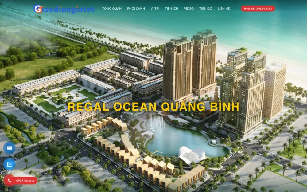 Mẫu Website Landing Page Khu Đô Thị Ven Biển – BDS41