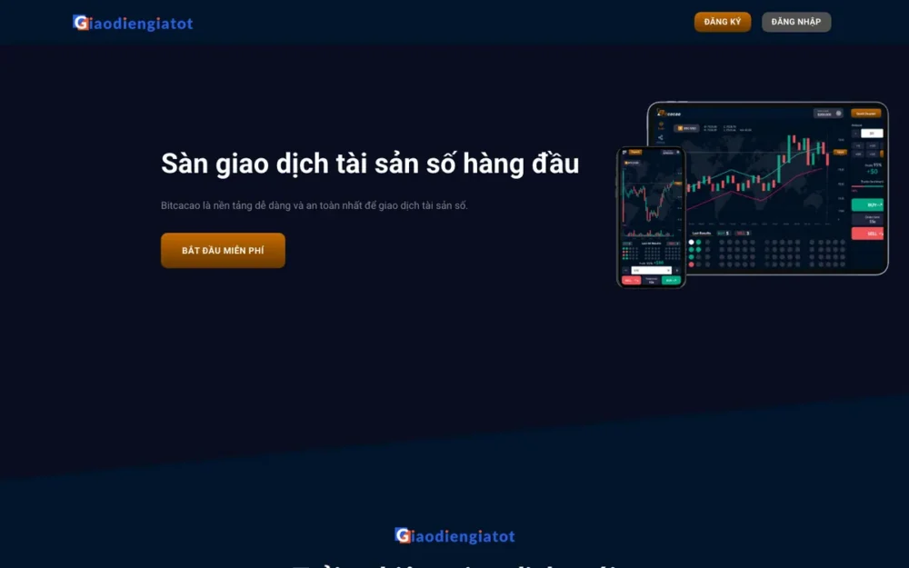 Mẫu Website Landing Page Sàn Giao Dịch Tài Sản Số – BITCACAO