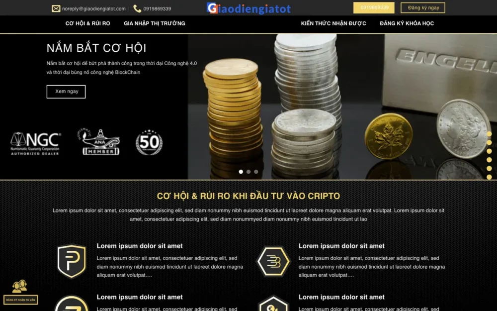 Mẫu Website Landing Page Tọa Đàm Tiền Mã Hóa – EDU2