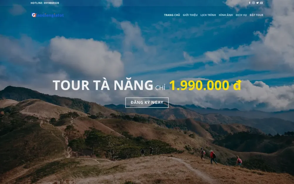Mẫu Website Landing Page Tour Trekking Dã Ngoại – BITOUR