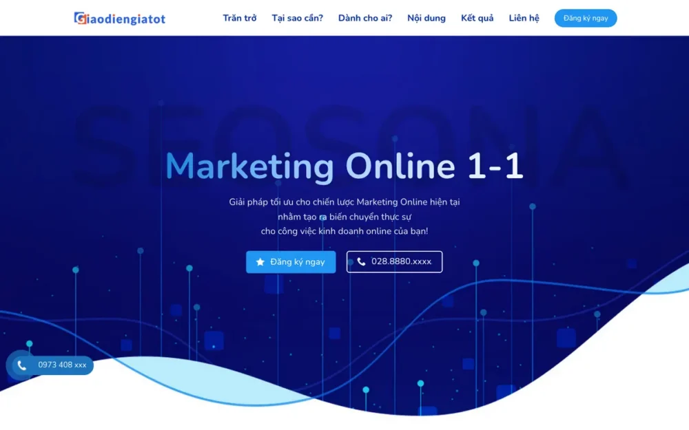 Mẫu Website Landing Page Tư Vấn Marketing Online – MKT