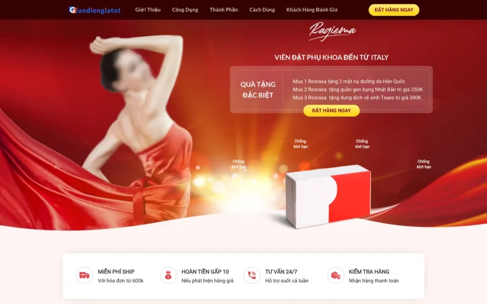 Mẫu Website Landing Page Sản Phẩm Phụ Khoa – VIENDATPK