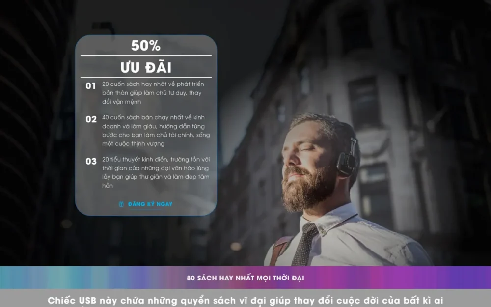 Mẫu Website Landing Page Bán USB Sách Nói – USBSACH