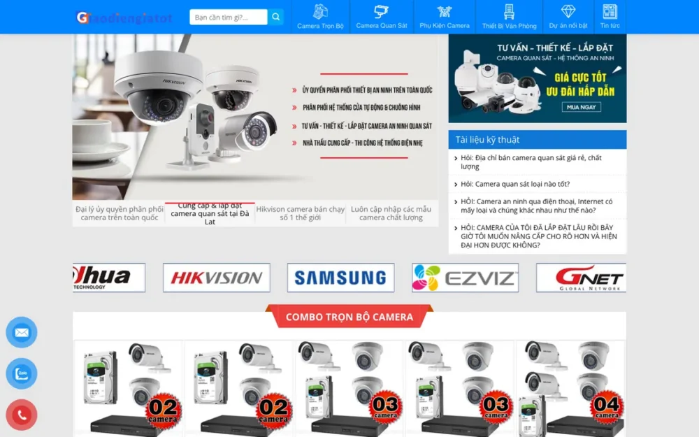 Mẫu Website Lắp Đặt Camera Quan Sát Trọn Bộ – CAMERA3