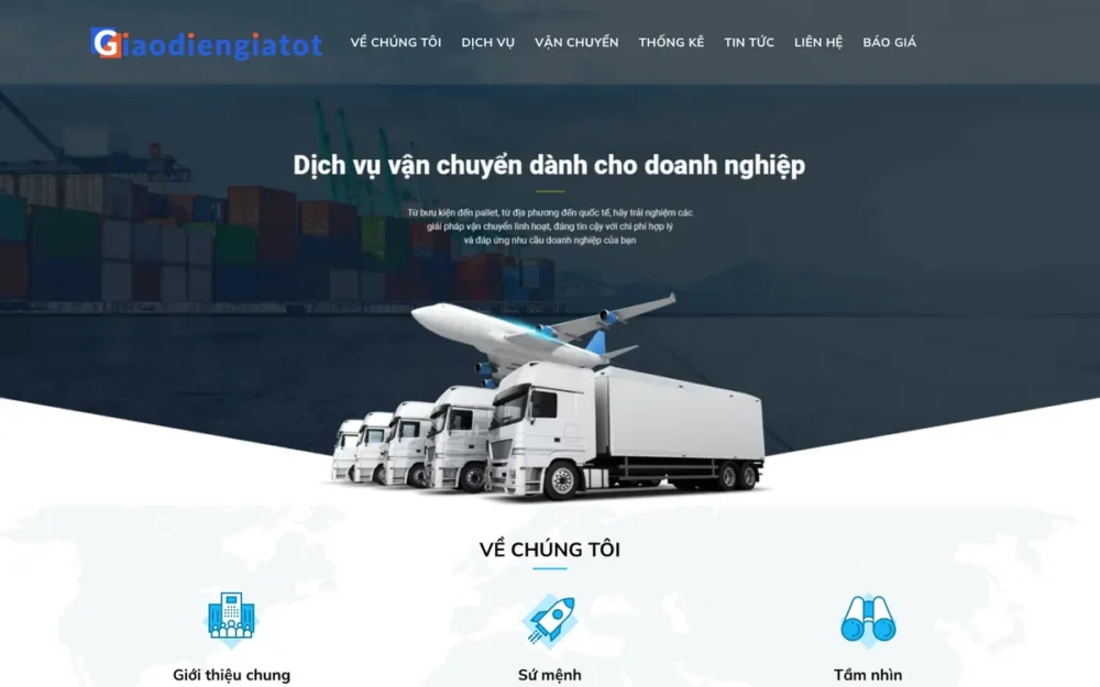 Mẫu Website Logistics Vận Chuyển Đa Phương Thức – VANCHUYEN2