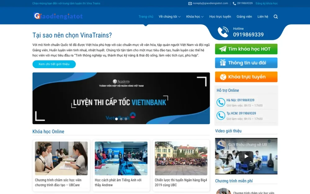 Mẫu Website Luyện Thi Tuyển Dụng Ngân Hàng – LUYENTHI