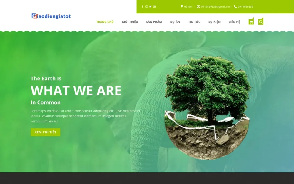 Mẫu Website Môi Trường Xanh, Tái Chế – ECO