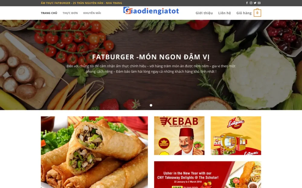 Mẫu Website Nhà Hàng Đặt Món Online – AMTHUC
