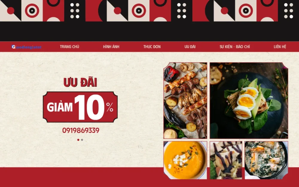 Mẫu Website Nhà Hàng Nướng Lẩu Hàn Quốc Tông Đỏ – BOGODDQ