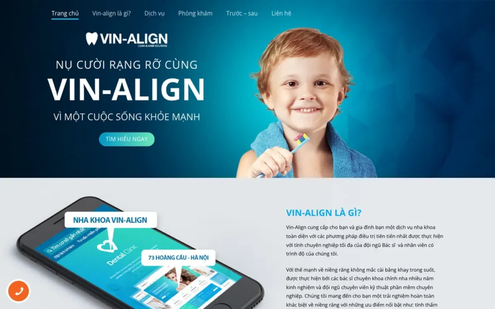 Mẫu Website Nha Khoa Niềng Răng Trong Suốt – NHAKHOA