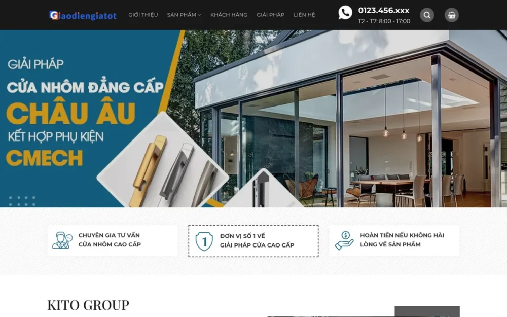 Mẫu Website Nhà Máy Cửa Nhôm Cao Cấp Châu Âu – NHOMKINH4
