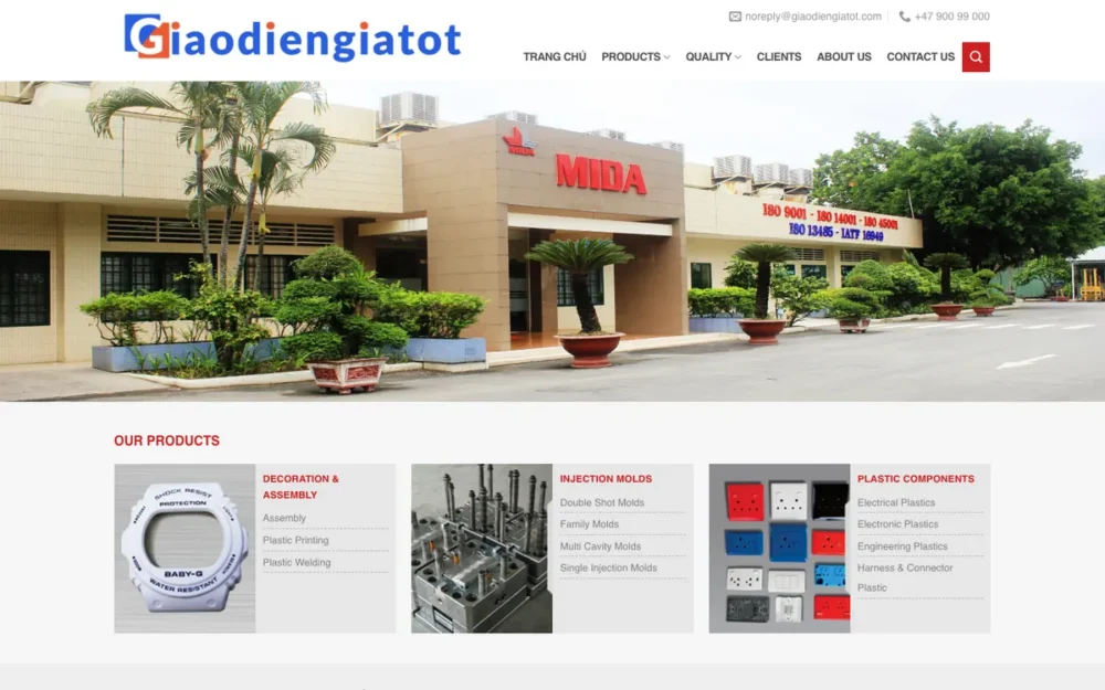 Mẫu Website Nhà Máy Khuôn Ép Nhựa Giao Diện Tiếng Anh – MAYCONG2