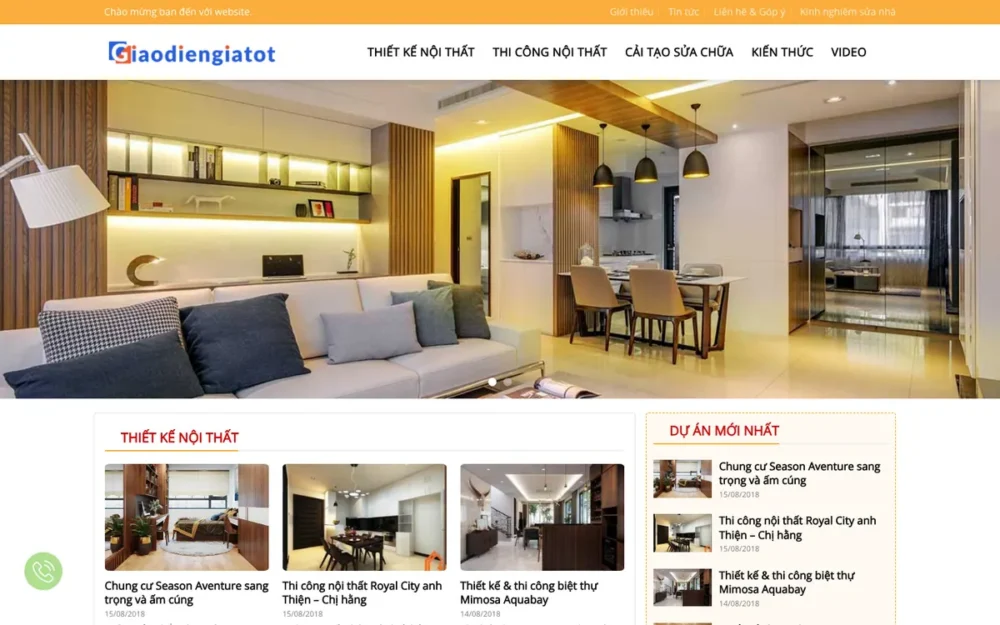 Mẫu Website Nội Thất Và Sửa Chữa Nhà Trọn Gói – NOITHAT5