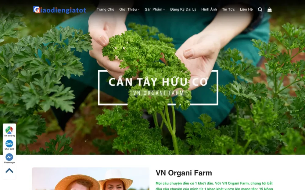 Mẫu Website Nông Trại Hữu Cơ Công Nghệ Cao – NONGSAN2