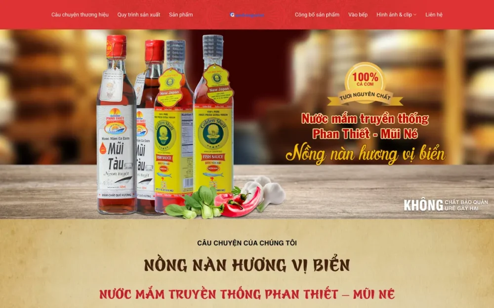Mẫu Website Nước Mắm Truyền Thống Phong Cách Cổ – NUOCMAM
