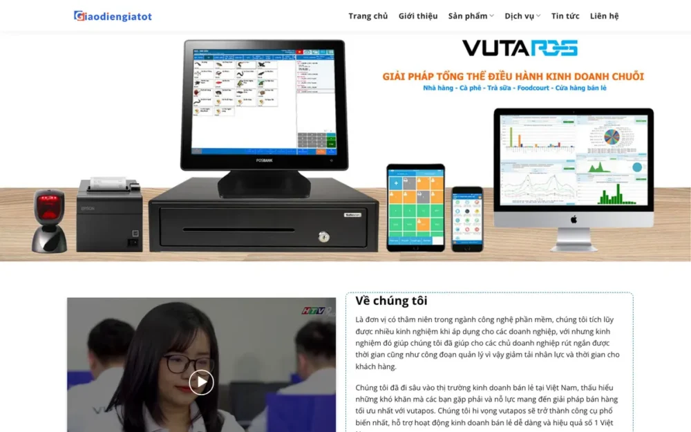 Mẫu Website Phần Mềm Bán Hàng & Thiết Bị POS – PHANMEM