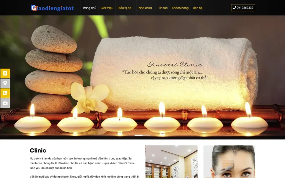 Mẫu Website Phòng Khám Thẩm Mỹ Da & Nha Khoa – VIVACLINIC