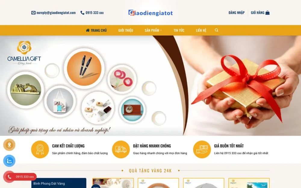 Mẫu Website Quà Tặng Doanh Nghiệp, Quà Quảng Cáo – QUATANG