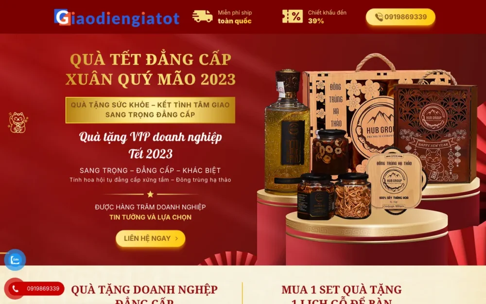 Mẫu Website Quà Tặng Đông Trùng Hạ Thảo – DONGTRUNGHATHAO