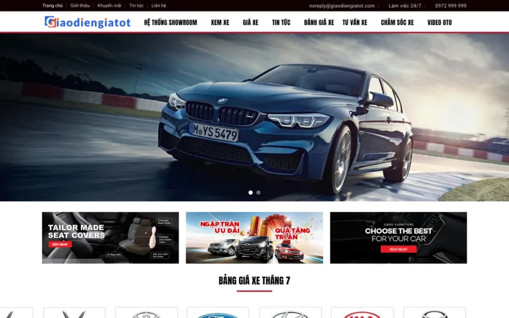 Mẫu Website Review Ô Tô, Bảng Giá Xe & Rao Xe Cũ – REVIEWOTO
