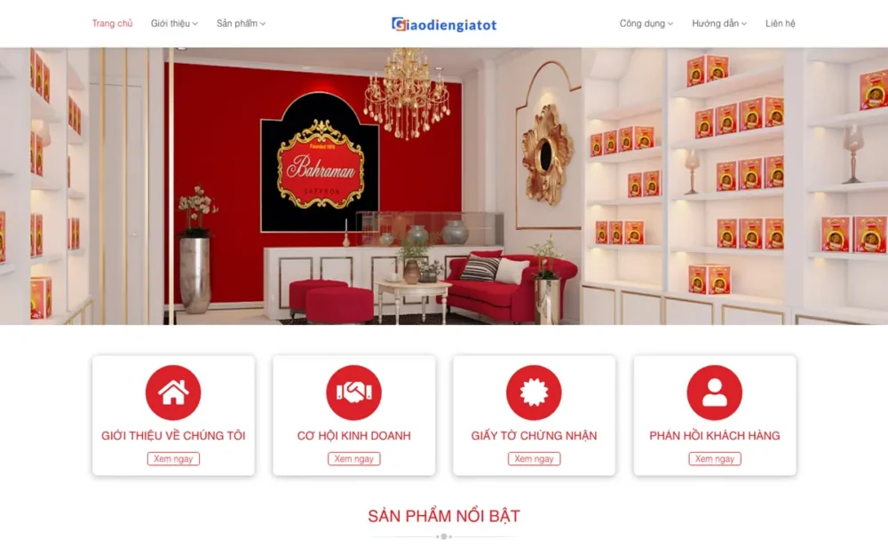 Mẫu Website Saffron Nhụy Hoa Nghệ Tây, Set Quà – THUCPHAM24