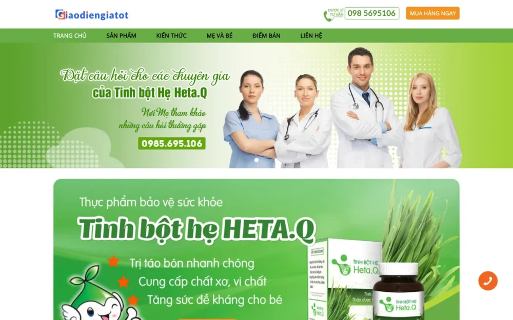 Mẫu Website Sản Phẩm Cho Bé Kèm Góc Mẹ Và Bé – TINHBOT