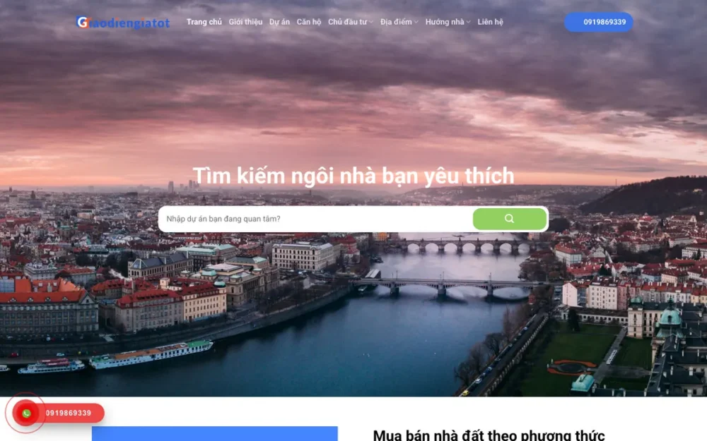 Mẫu Website Sàn Phân Phối Dự Án Lọc Theo Hướng Nhà – BDS13