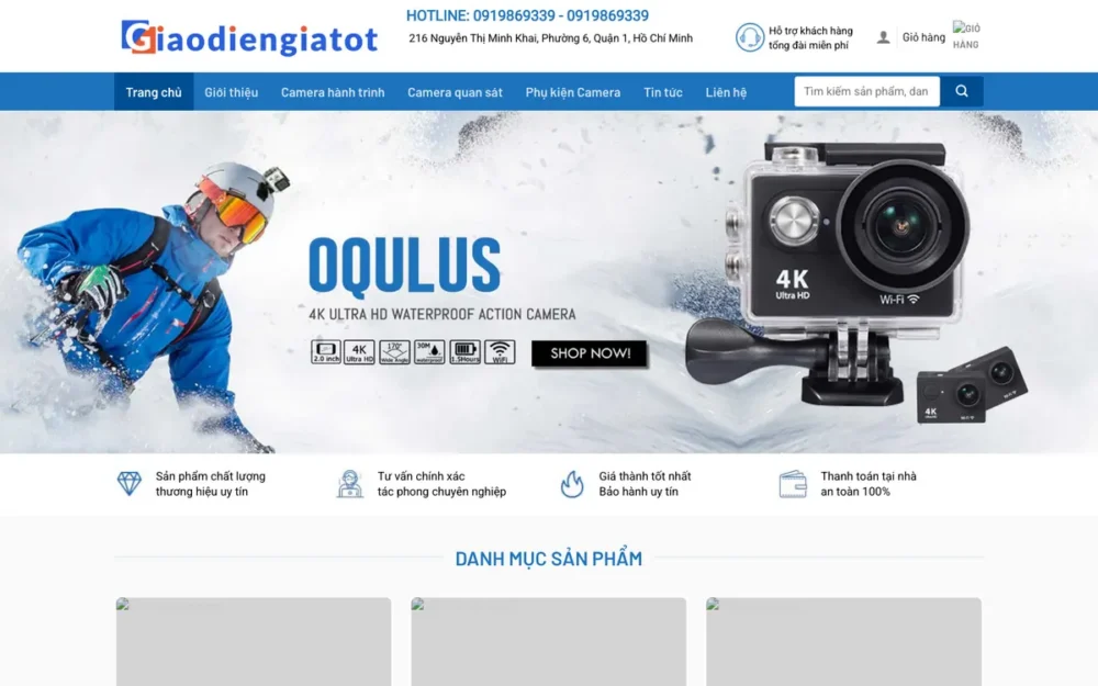Mẫu Website Shop Camera Hành Trình, Camera IP – CAMERA