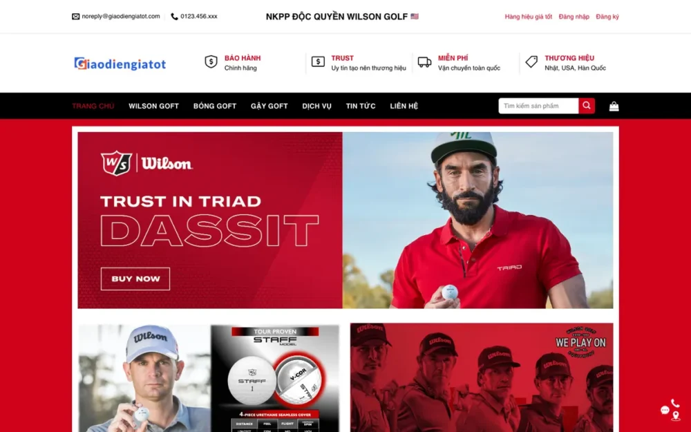 Mẫu Website Shop Dụng Cụ Golf: Gậy, Bóng, Giày – GOFT
