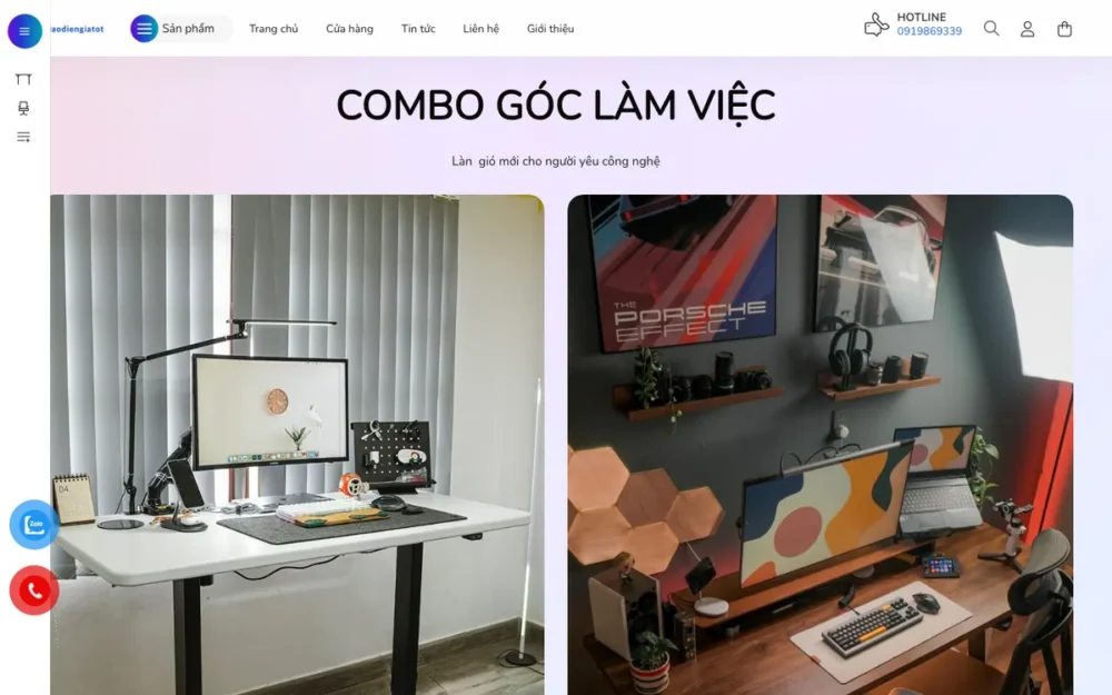 Mẫu Website Shop Góc Làm Việc, Ghế Công Thái Học – GOCLAMVIEC