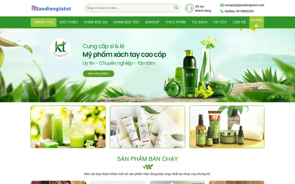 Mẫu Website Shop Mỹ Phẩm Xách Tay Sỉ Và Lẻ – MYPHAM6