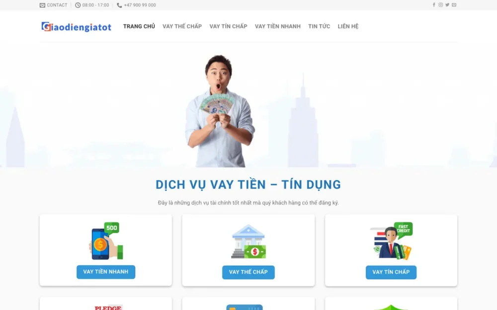 Mẫu Website So Sánh Gói Vay, Tư Vấn Tín Dụng – VAYTIEN2