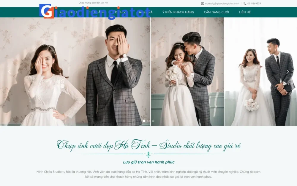 Mẫu Website Studio Ảnh Cưới Có Bảng Giá Gói Chụp – STUDIO2